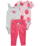 Carters Girls 0-24 Months 3-Piece Floral Little Short Set