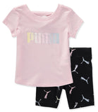 PUMA Girls 12-24 Months T-Shirt Bike Short Set