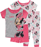 Disney Junior Girls 12-24 Months Minnie Mouse 4-Piece Cotton Pajama Set