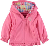 London Fog Girls 12-24 Months Midweight Fleece Line Floral Heart Jacket