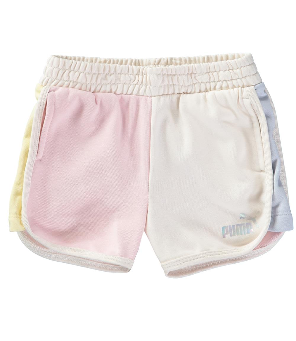PUMA Girls 4-6X French Terry Colorblock Shorts