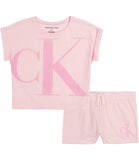 Calvin Klein Girls 4-6X 2-Piece Knit Short Set