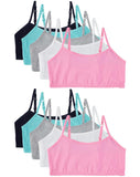 Cyndeelee Girls 7-14 Cotton 10-Pack Bra