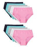 Cyndeelee Girls 7-14 Cotton Hipster Brief 10-Pack Panty