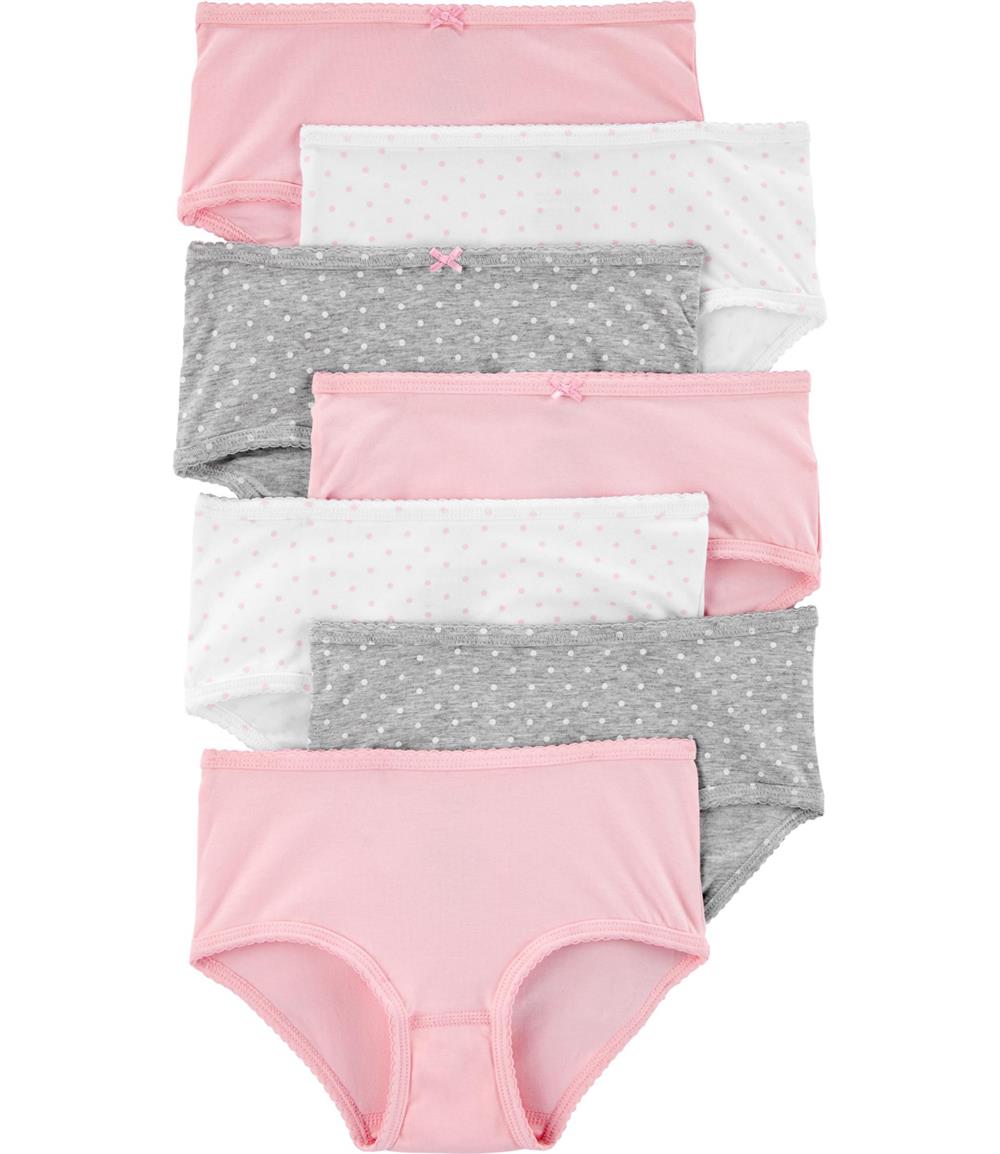 Carters Girls 2-14 Stretch Cotton Undies, 7-Pack – S&D Kids