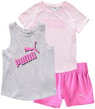 PUMA Girls 2T-4T T-Shirt, Tank and Short 3-Piece Set
