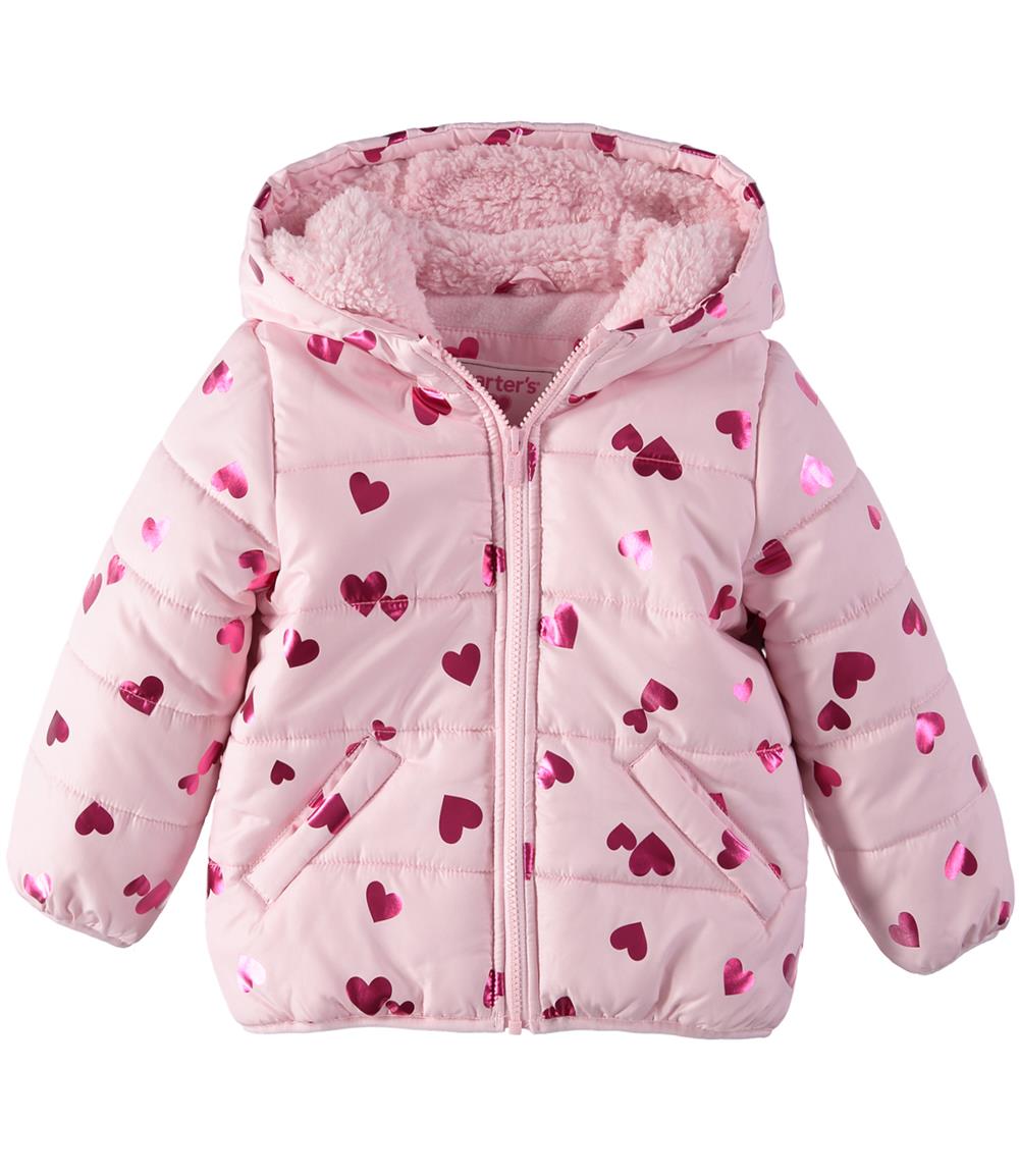 Carters Girls 12-24 Months Fleece Lined Puffer Jacket