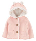 Carters Girls 0-24 Months Sherpa-Lined Cardigan Jacket
