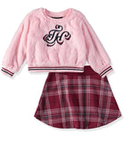 Tommy Hilfiger Girls 12-24 Months Faux Fur Plaid Skirt Set