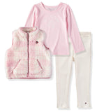 Tommy Hilfiger Girls 2T-4T Vest 3-Piece Legging Set