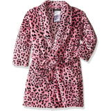Cuddl Duds Girls 2T-4T Long Sleeve Leopard Print Robe