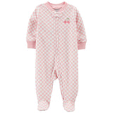 Carters Girls 0-9 Months Embroidered Cherry Sleep N Play