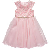 Bonnie Jean Girls 4-6X Sleeveless Floral Social Tulle Dress
