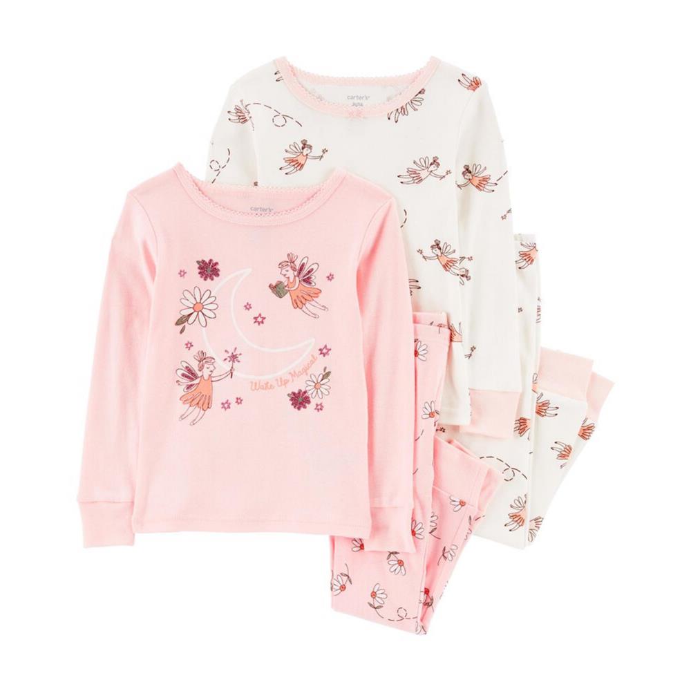 Carters Girls 12-24 Months 4-Piece Fairy 100% Snug Fit Cotton Pajamas