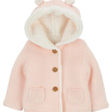 Carters Girls 0-24 Months Sherpa-Lined Hooded Cardigan