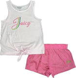Juicy Couture Girls 4-6X 2 Piece Tank Top Mesh Short Set