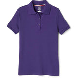 French Toast Little Girls' Girls 2-6x Short-Sleeve Interlock Polo with Picot Collar