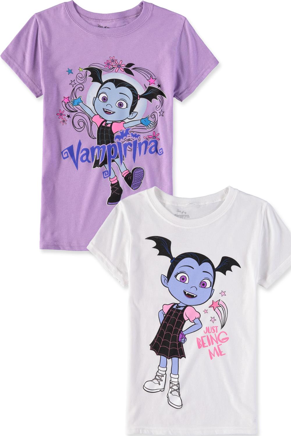 Disney Girls' Vampirina Short Sleeve T-Shirt 2-Pack