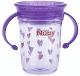Nuby Tritan No Spill 2 Handle 360º Printed Wonder Cup, 8 oz