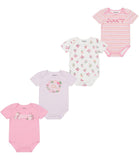Juicy Couture Girls 0-9 Months 4-Pack Floral Bodysuit