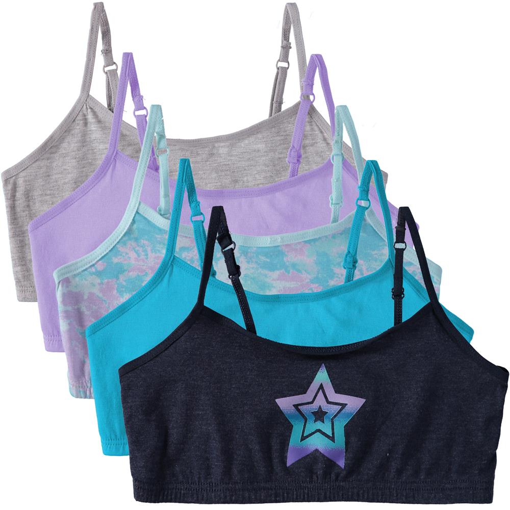 Cyndeelee Girls 7-14 Cotton 3-Pack Bralette Sports Bra – S&D Kids