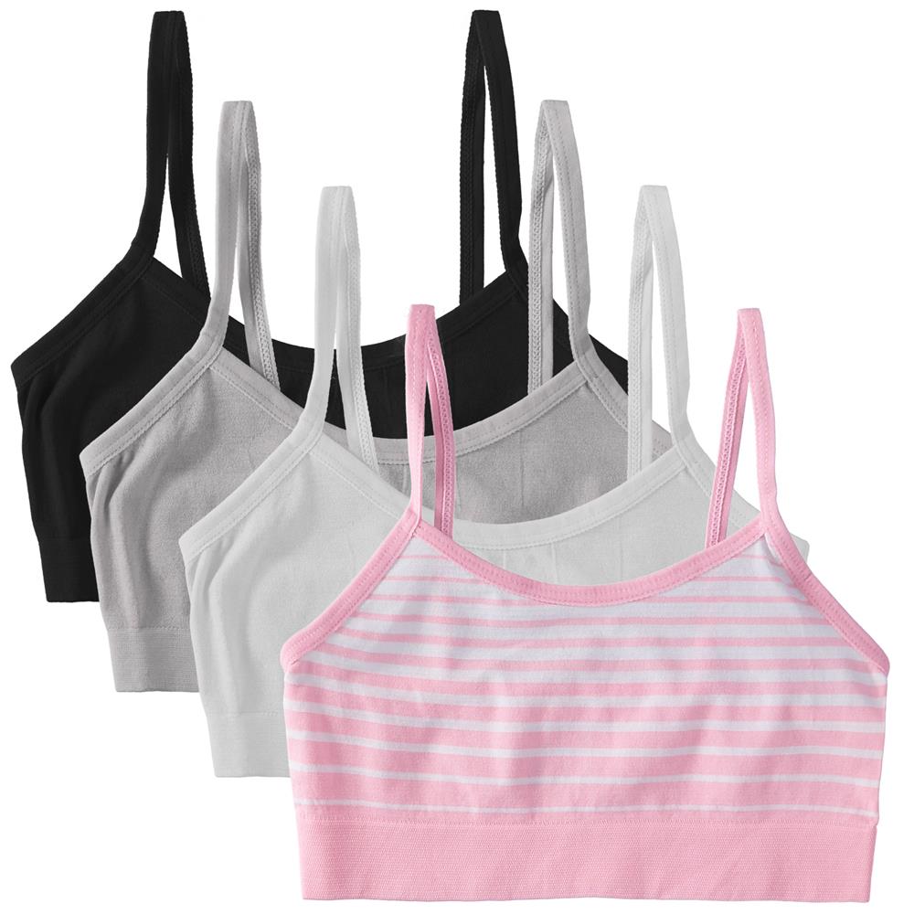 Rene Rofe Girls 7-16 Joelle Cotton Bralette 5-Pack