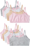 Cyndeelee Girls 7-14 Cotton 10-Pack Bra