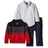 Nautica Boys 12-24 Months 3-Piece Fair Isle Sweater Pant Set