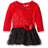 Youngland Baby Girls 12-24 Months Sequin Rosette Dress