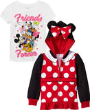 Disney Girls 2T-4T Minnie Mouse Hoodie T-Shirt Set