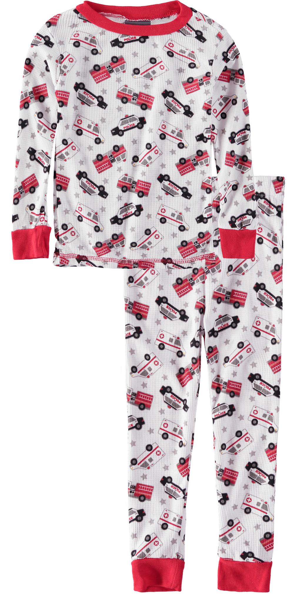 Mon Petit Boys 12-24 Months Long-Sleeve Thermal Underwear Pajama Set