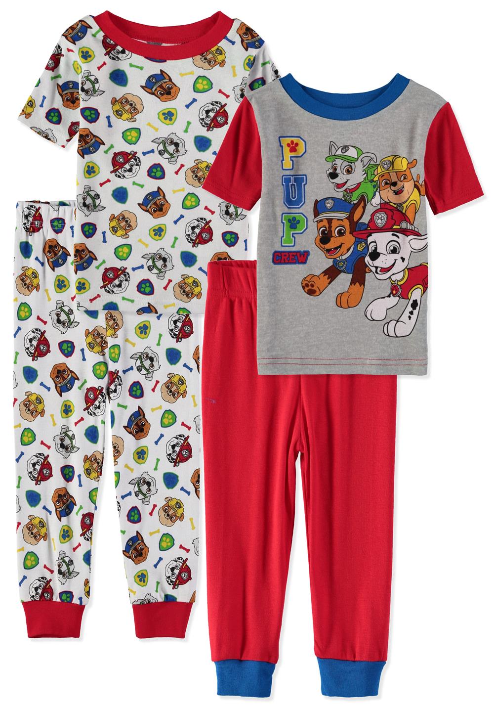Nickelodeon Boys 12-24 Months 4 Piece Pajama Set