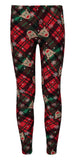 Derek Heart Girls 7-14 Plaid Reindeer Legging