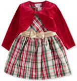 Bonnie Jean Girls 4-6X Plaid Cardigan Dress