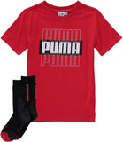 PUMA Boys 8-20 T-Shirt Sock Set