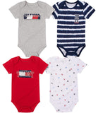 Tommy Hilfiger Boys 0-9 Months Short Sleeve 4-Pack Bodysuit