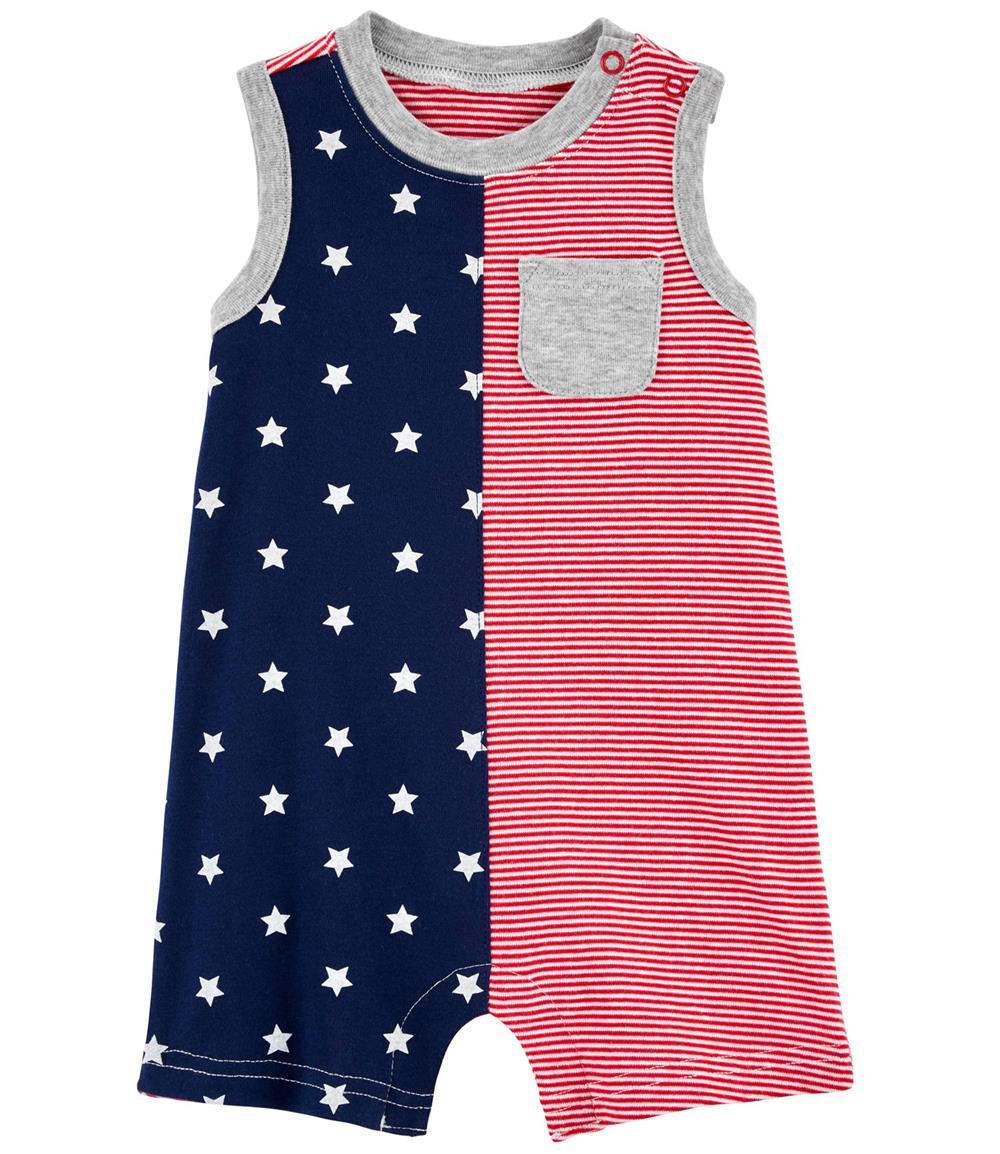 Carters Boys 0-24 Months 4th Of July Flag Romper