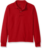 Jerzees Boys 8-20 SpotShield Long Sleeve Polo Sport Shirt