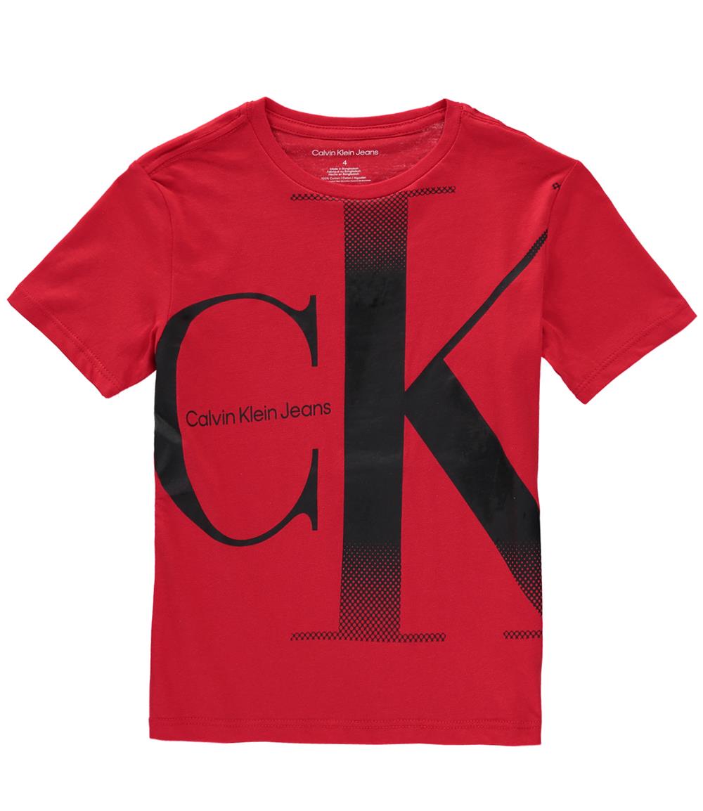 Calvin Klein Boys 4-7 Short Sleeve Logo T-Shirt