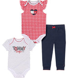 Tommy Hilfiger Girls 12-24 Months Tommy 3-Piece Bodysuit Pant Set