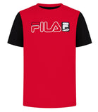 FILA Boys 8-18 Short Sleeve Graphic Color Block T-Shirt