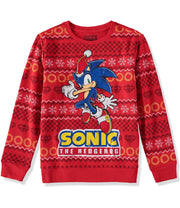 Sonic Boys 8-20 Long Sleeve Crew Neck Light Up Christmas Holiday Sweater