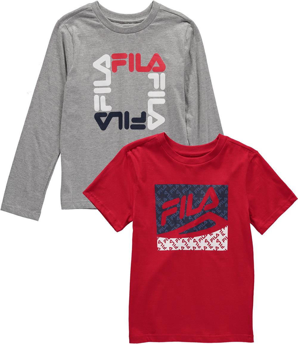 FILA Boys 8 20 2 Pack Shirt Set 8 Red