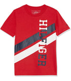 Tommy Hilfiger Boys 4-7 Short Sleeve Logo Rugby Stripe T-Shirt