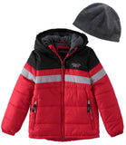 London Fog Boys 8-20 Striped Puffer Jacket