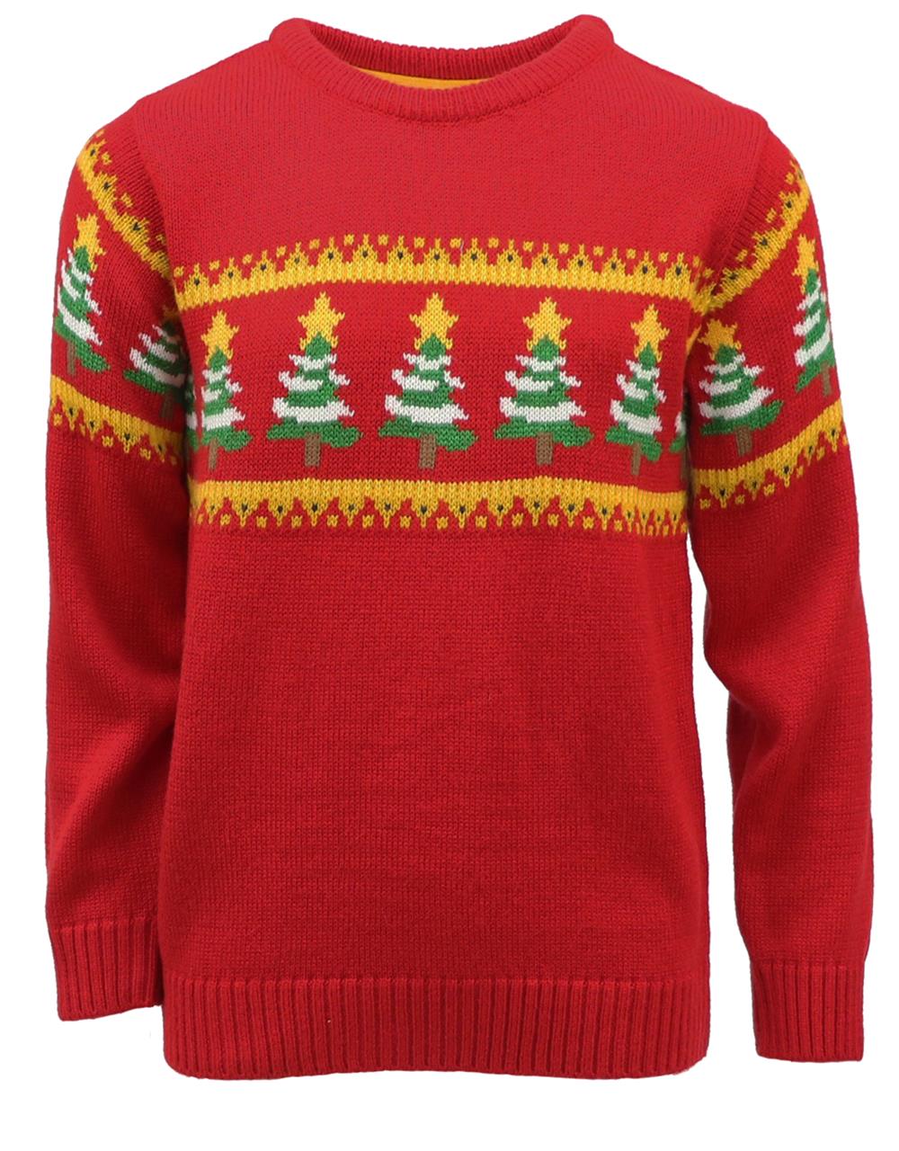Kimu Boys 2-18 Christmas Tree Banner Sweater