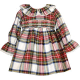 Bonnie Baby Girl's Holiday Christmas Dress - Smocked Dress for Baby and Toddler and Little Girls