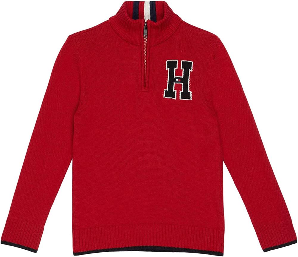fjols strand slids Tommy Hilfiger Boys 4-7 H Logo 1/4 Zip Sweater – S&D Kids