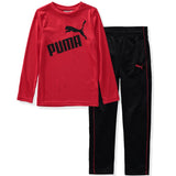 PUMA Boys 4-7 Long Sleeve T-Shirt and Tricot Pants Set