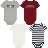 Tommy Hilfiger Boys 0-9 Months Short Sleeve 4-Pack Bodysuit